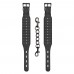 Ouch Skulls And Bones Black Ankle Cuffs With Spikes