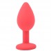 Small Red Jewelled Silicone Butt Plug